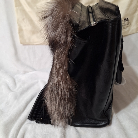 Coach Legacy Fox Fur Tote - Picture 7 of 15
